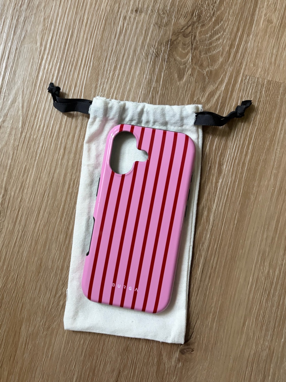 Burga Pink Striped Phone Case - Pink/Red